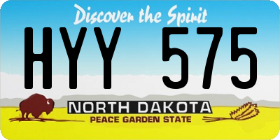 ND license plate HYY575
