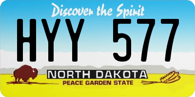 ND license plate HYY577