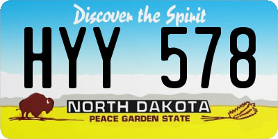 ND license plate HYY578