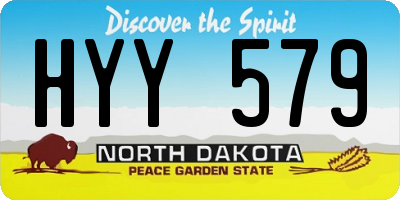 ND license plate HYY579