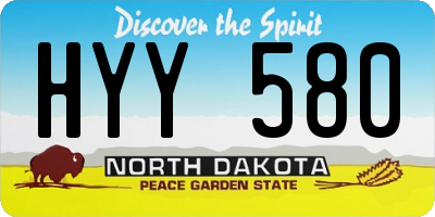 ND license plate HYY580