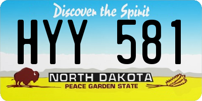 ND license plate HYY581