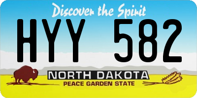 ND license plate HYY582