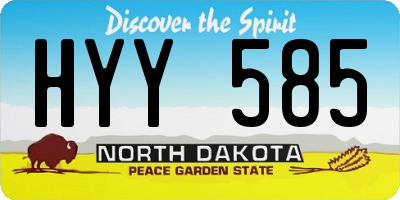ND license plate HYY585