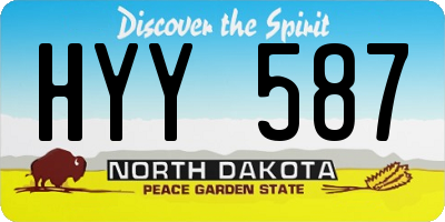 ND license plate HYY587