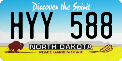 ND license plate HYY588
