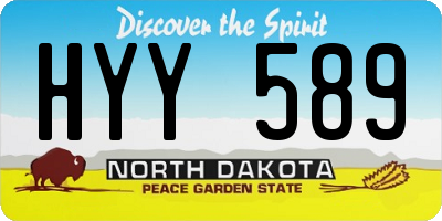 ND license plate HYY589