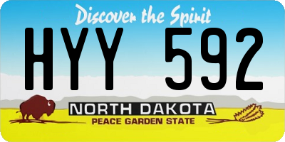 ND license plate HYY592