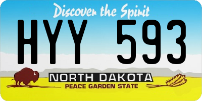 ND license plate HYY593