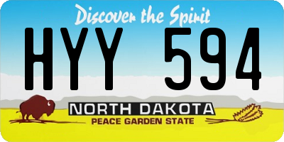 ND license plate HYY594