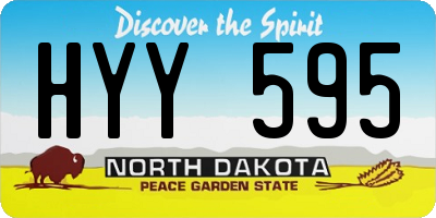 ND license plate HYY595