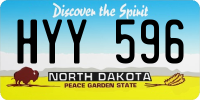 ND license plate HYY596