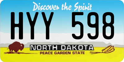 ND license plate HYY598