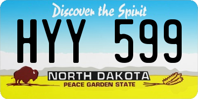 ND license plate HYY599