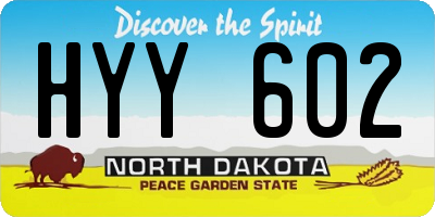 ND license plate HYY602