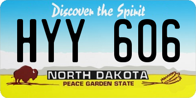 ND license plate HYY606