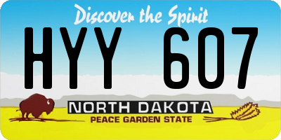 ND license plate HYY607