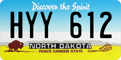 ND license plate HYY612