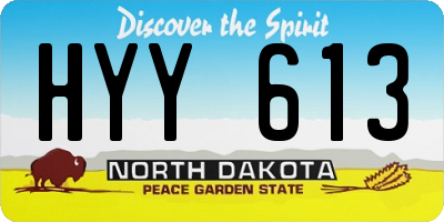 ND license plate HYY613