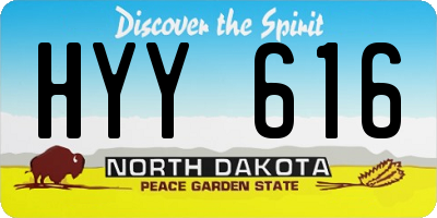 ND license plate HYY616
