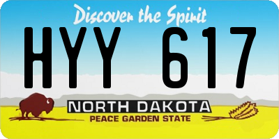 ND license plate HYY617