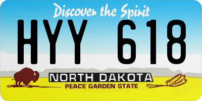 ND license plate HYY618