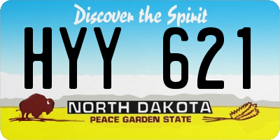 ND license plate HYY621