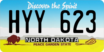ND license plate HYY623