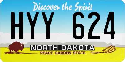 ND license plate HYY624