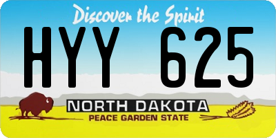 ND license plate HYY625