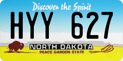 ND license plate HYY627