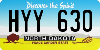 ND license plate HYY630