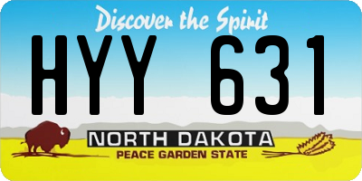 ND license plate HYY631