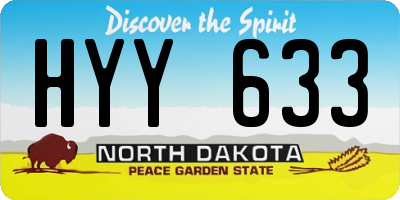 ND license plate HYY633