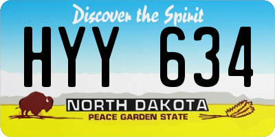 ND license plate HYY634