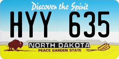ND license plate HYY635
