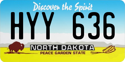 ND license plate HYY636