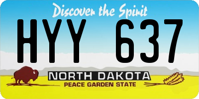 ND license plate HYY637