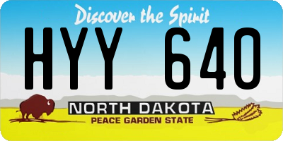 ND license plate HYY640