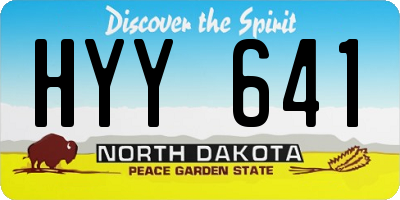 ND license plate HYY641