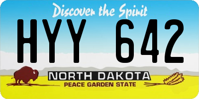 ND license plate HYY642