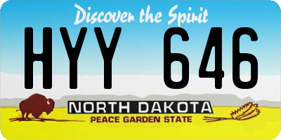 ND license plate HYY646