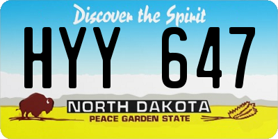 ND license plate HYY647