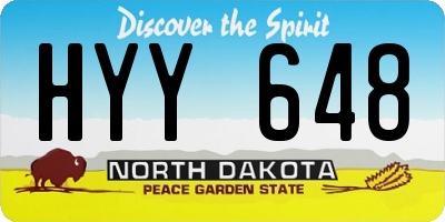 ND license plate HYY648