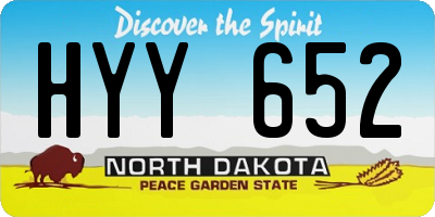 ND license plate HYY652