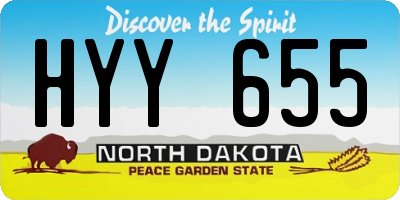 ND license plate HYY655