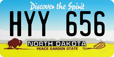 ND license plate HYY656
