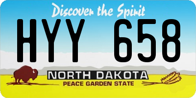 ND license plate HYY658
