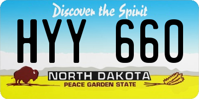 ND license plate HYY660