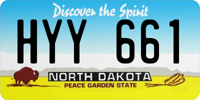 ND license plate HYY661